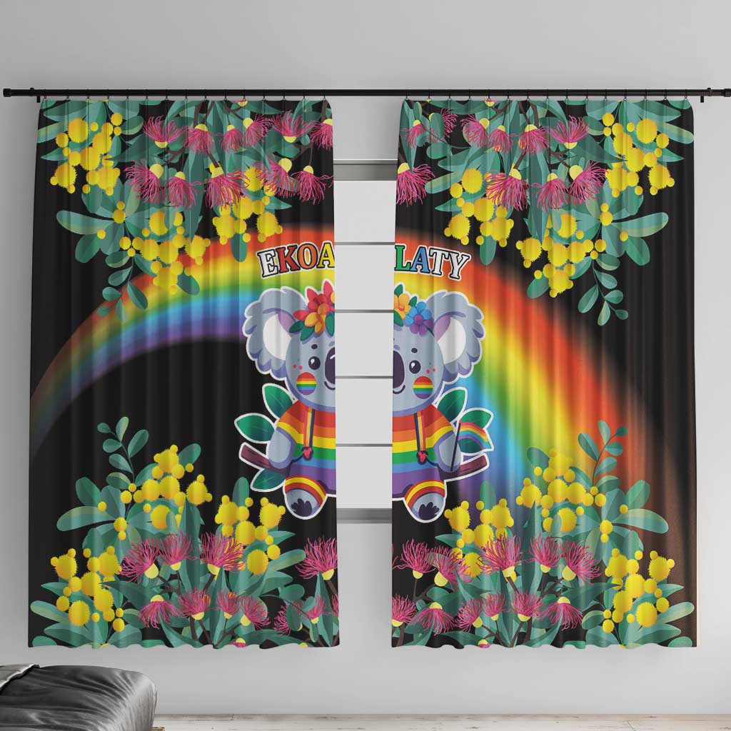 LGBTQ Koala Gay Window Curtain Aussie Koala Bear Ekoalaty