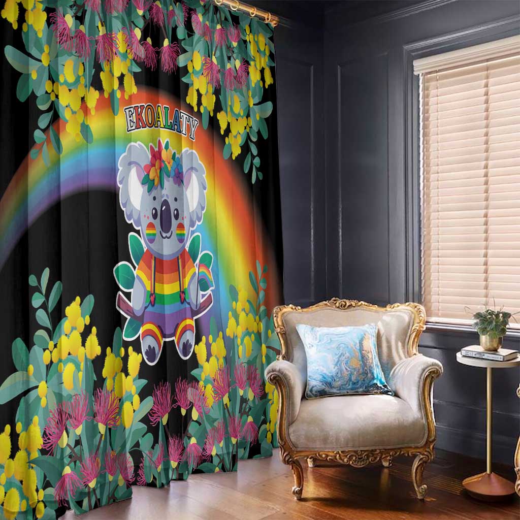 LGBTQ Koala Gay Window Curtain Aussie Koala Bear Ekoalaty