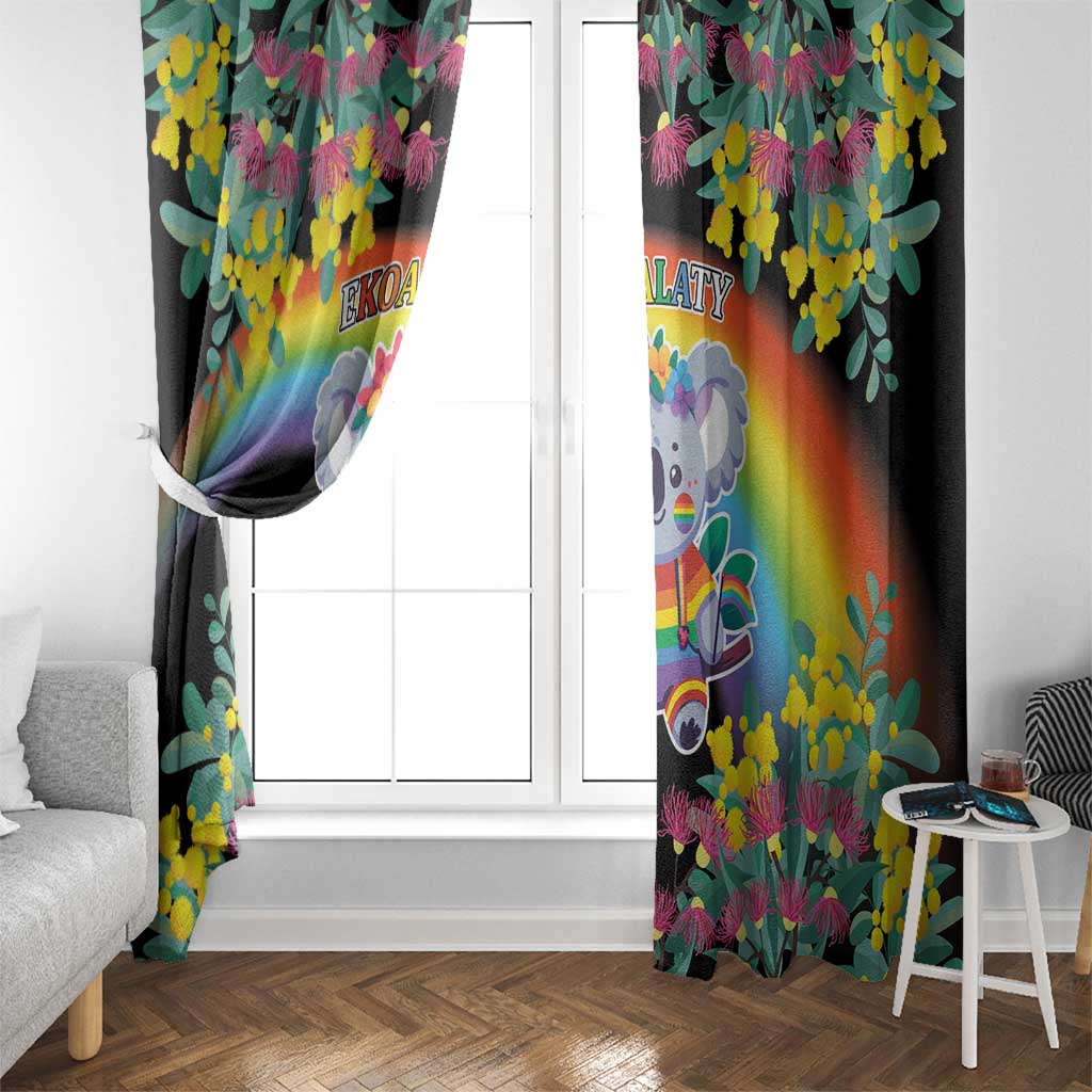 LGBTQ Koala Gay Window Curtain Aussie Koala Bear Ekoalaty