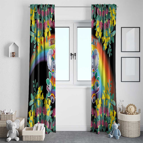 LGBTQ Koala Gay Window Curtain Aussie Koala Bear Ekoalaty