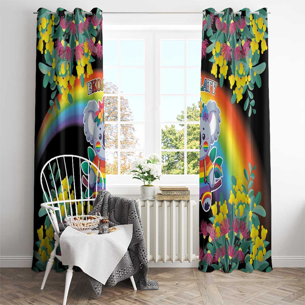 LGBTQ Koala Gay Window Curtain Aussie Koala Bear Ekoalaty