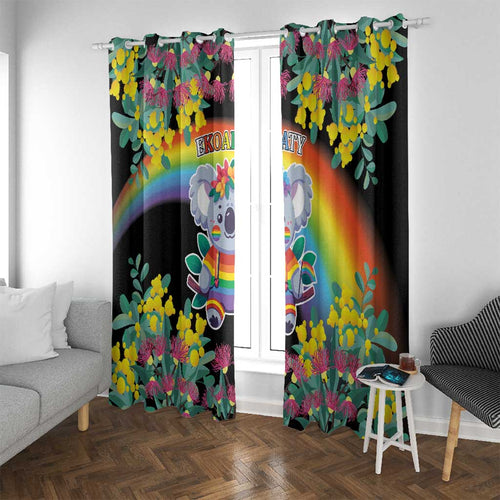 LGBTQ Koala Gay Window Curtain Aussie Koala Bear Ekoalaty