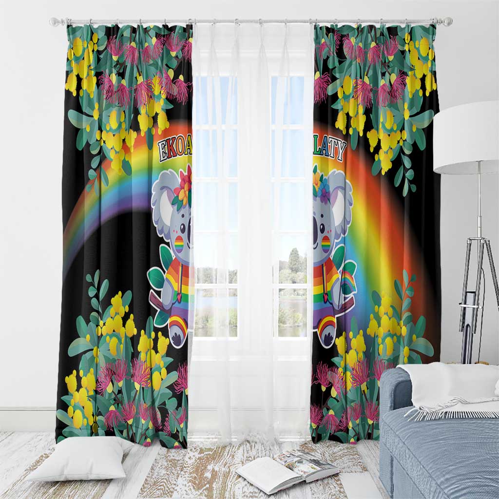 LGBTQ Koala Gay Window Curtain Aussie Koala Bear Ekoalaty