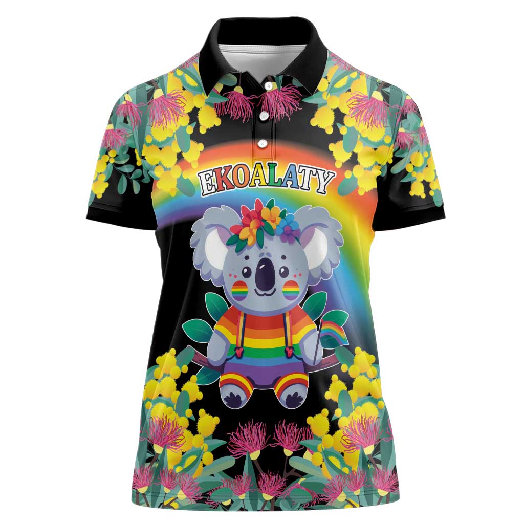 LGBTQ Koala Gay Women Polo Shirt Aussie Koala Bear Ekoalaty