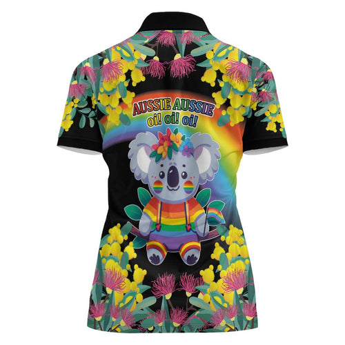 LGBTQ Koala Gay Women Polo Shirt Aussie Koala Bear Ekoalaty