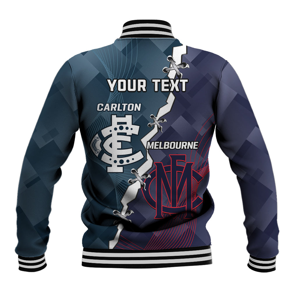Personalised Demons And Blues Football Baseball Jacket Sporty Version