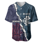 Personalised Demons And Blues Football Baseball Jersey Sporty Version