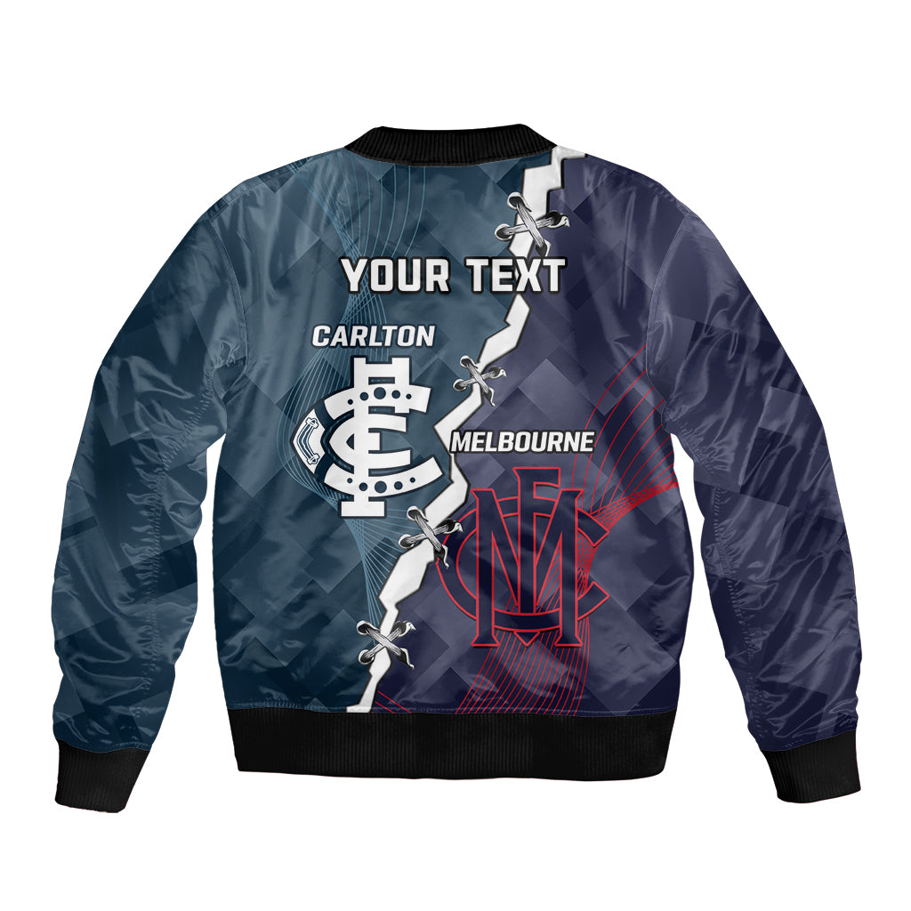 Personalised Demons And Blues Football Bomber Jacket Sporty Version
