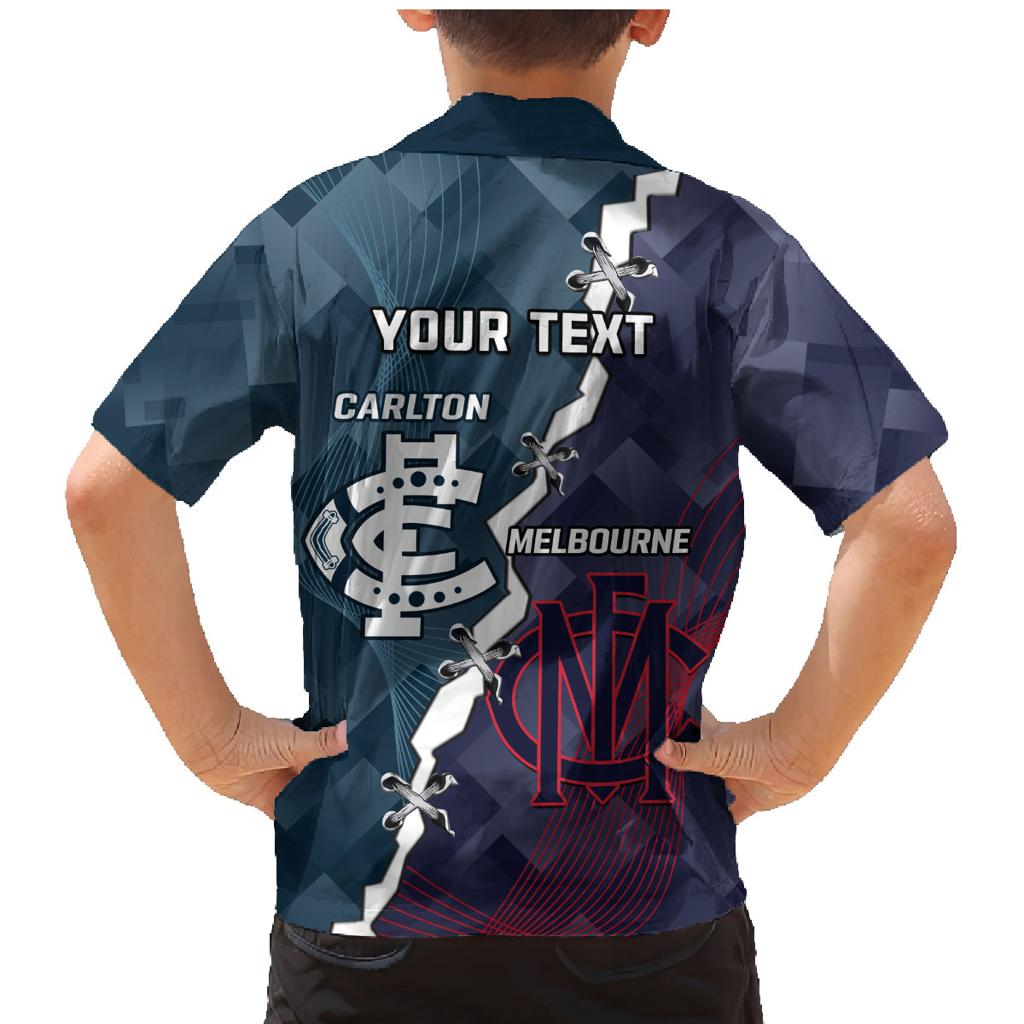 Personalised Demons And Blues Football Family Matching Mermaid Dress and Hawaiian Shirt Sporty Version