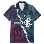 Personalised Demons And Blues Football Family Matching Mermaid Dress and Hawaiian Shirt Sporty Version