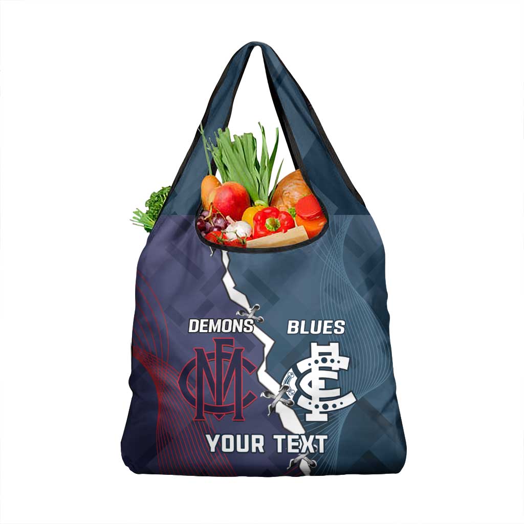 Personalised Demons And Blues Football Grocery Bag Sporty Version