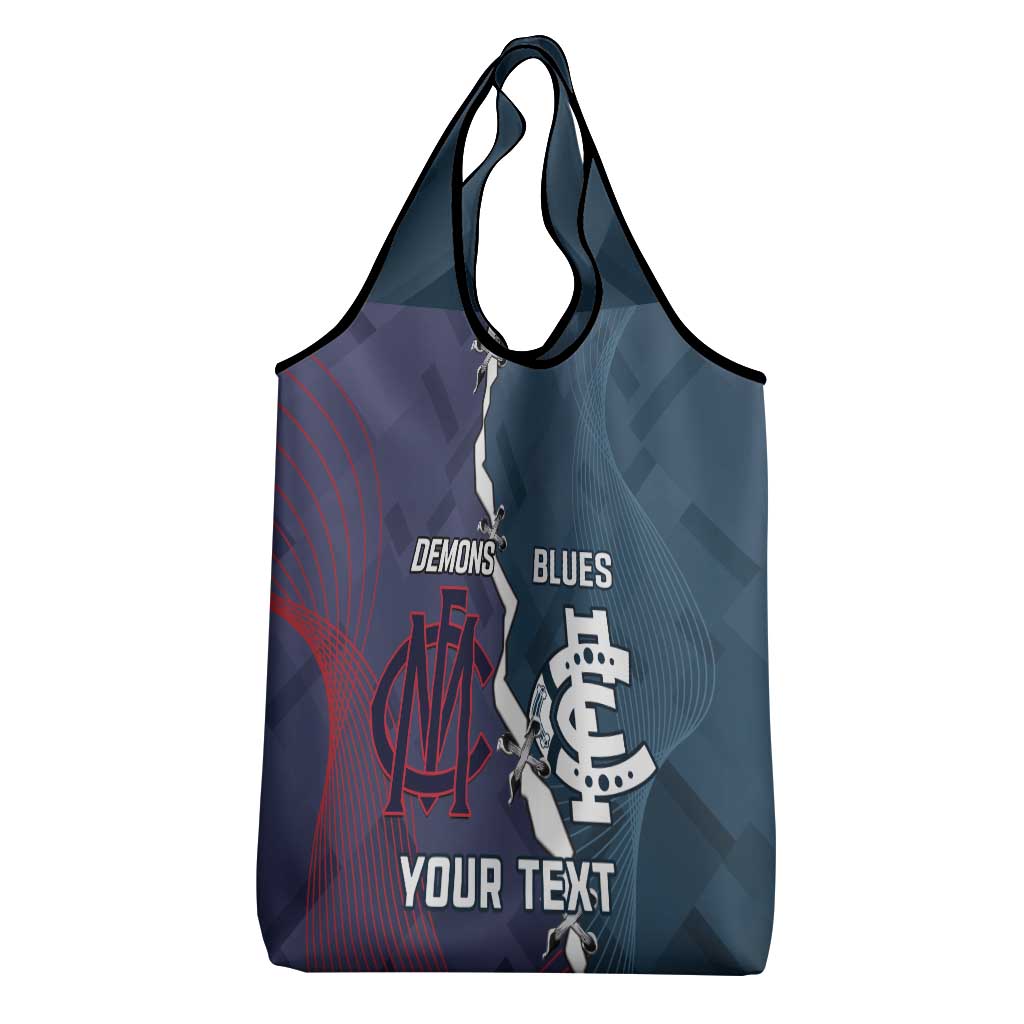 Personalised Demons And Blues Football Grocery Bag Sporty Version