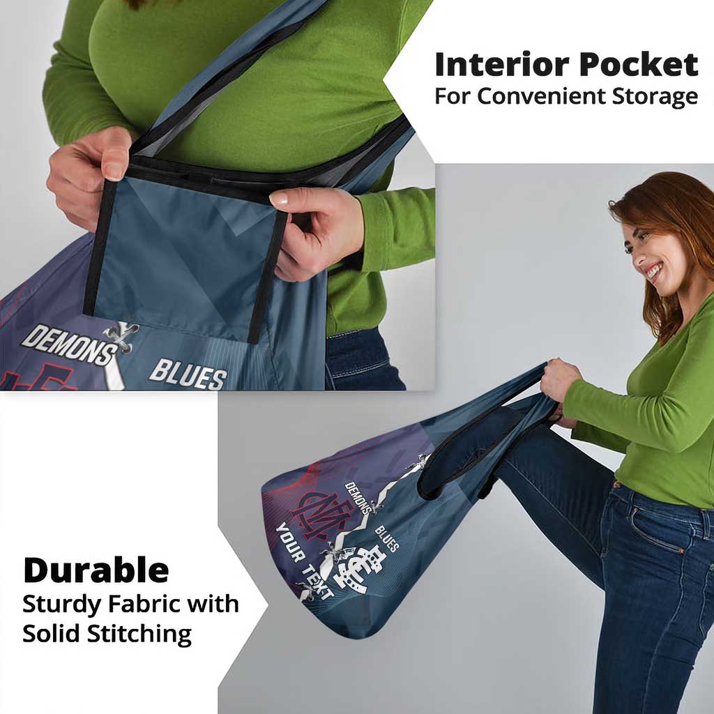 Personalised Demons And Blues Football Grocery Bag Sporty Version