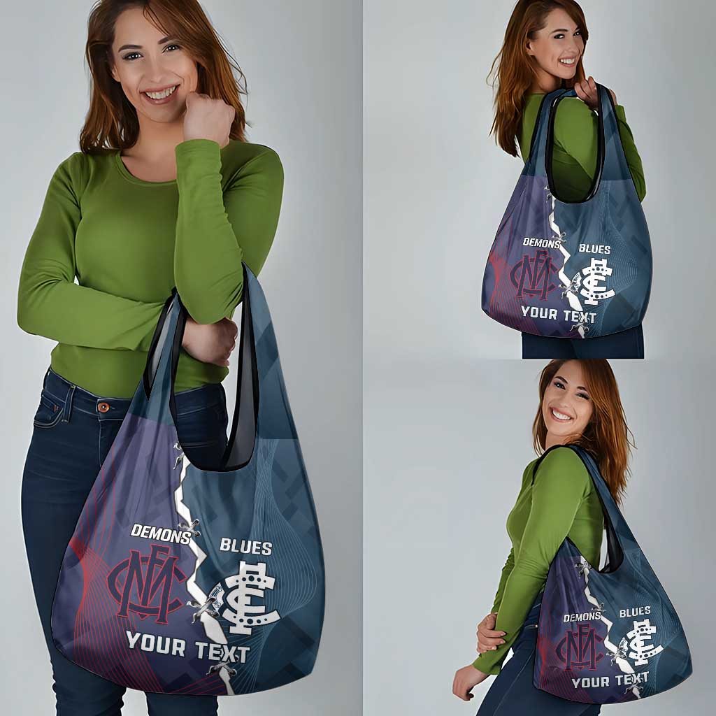 Personalised Demons And Blues Football Grocery Bag Sporty Version
