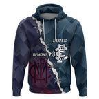 Personalised Demons And Blues Football Hoodie Sporty Version