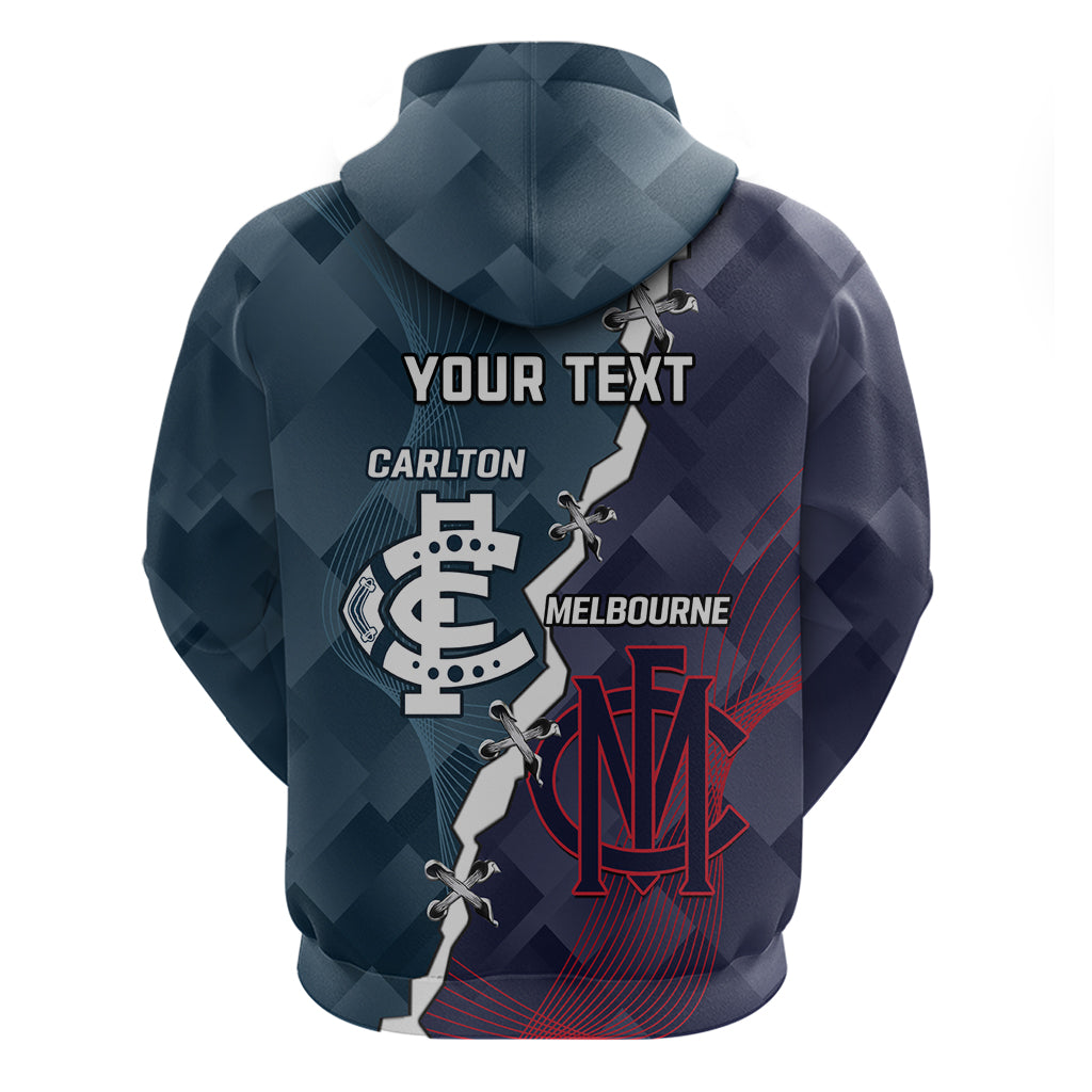 Personalised Demons And Blues Football Hoodie Sporty Version