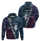 Personalised Demons And Blues Football Hoodie Sporty Version