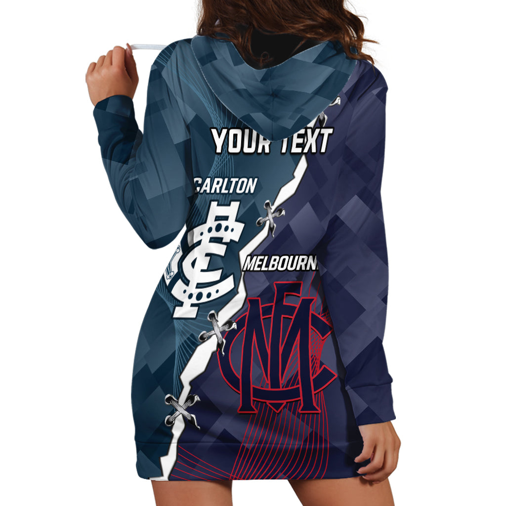 Personalised Demons And Blues Football Hoodie Dress Sporty Version