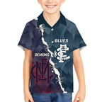 Personalised Demons And Blues Football Kid Hawaiian Shirt Sporty Version