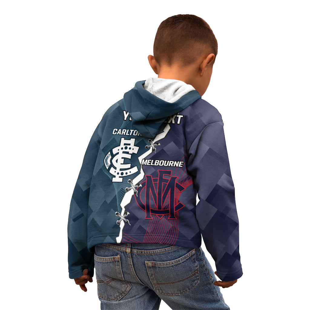 Personalised Demons And Blues Football Kid Hoodie Sporty Version