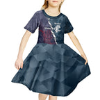 Personalised Demons And Blues Football Kid Short Sleeve Dress Sporty Version