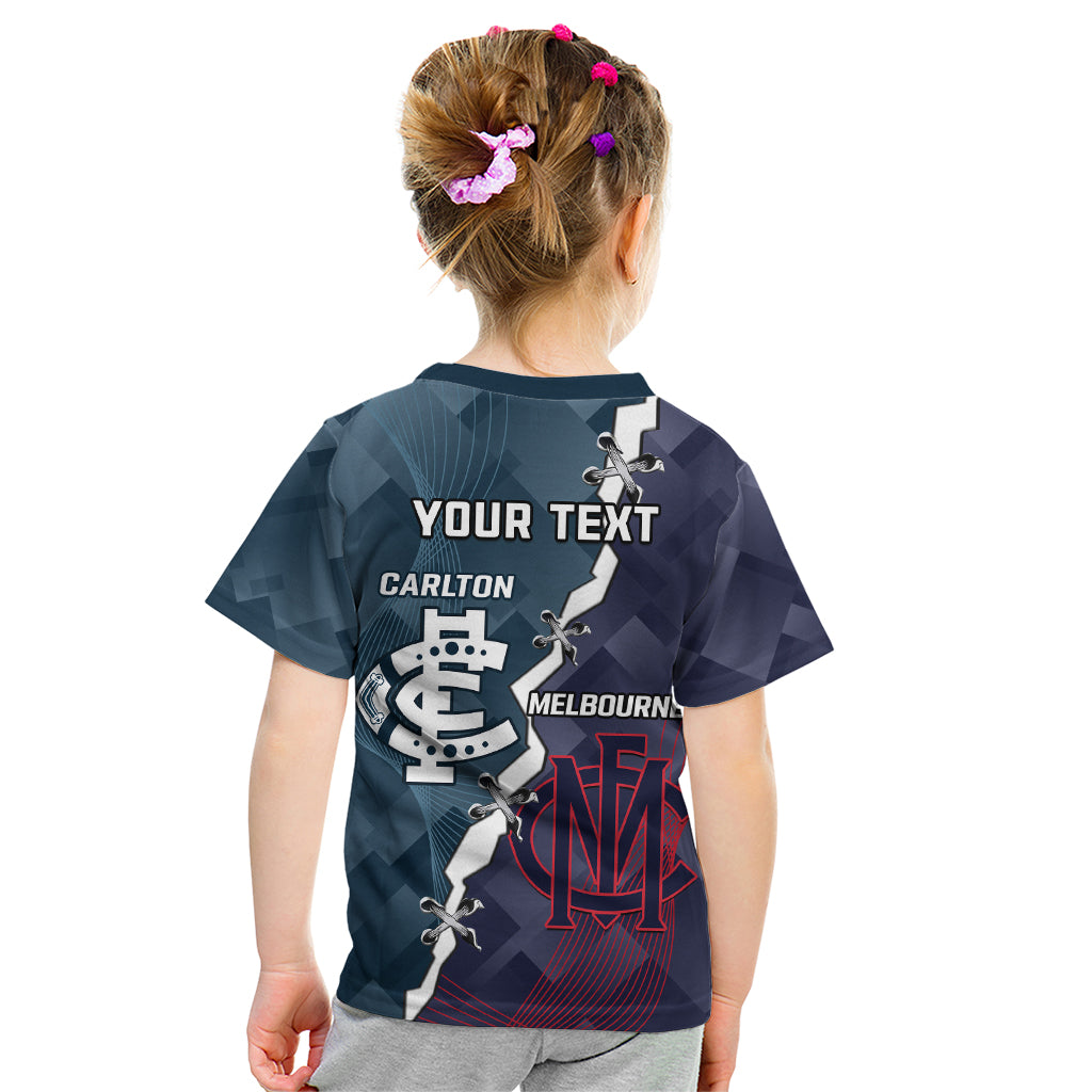 Personalised Demons And Blues Football Kid T Shirt Sporty Version