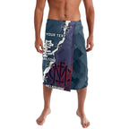 Personalised Demons And Blues Football Lavalava Sporty Version