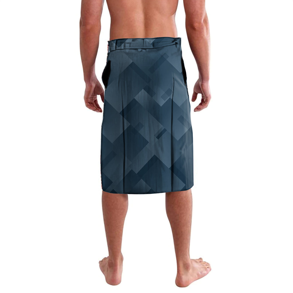Personalised Demons And Blues Football Lavalava Sporty Version