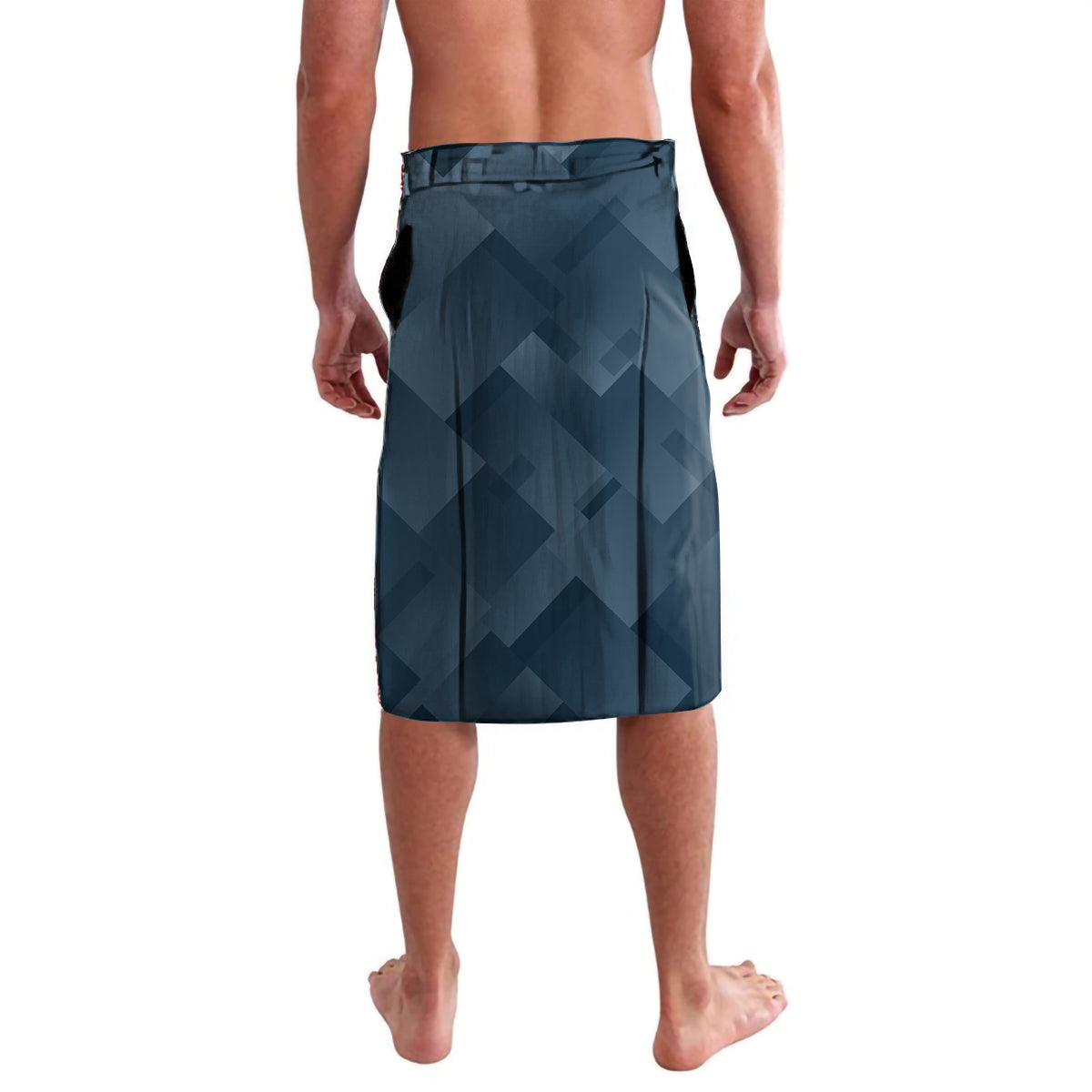 Personalised Demons And Blues Football Lavalava Sporty Version