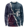 Personalised Demons And Blues Football Long Sleeve Shirt Sporty Version
