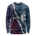 Personalised Demons And Blues Football Long Sleeve Shirt Sporty Version