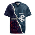 Personalised Demons And Blues Football Rugby Jersey Sporty Version