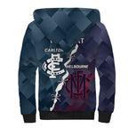 Personalised Demons And Blues Football Sherpa Hoodie Sporty Version