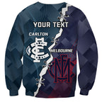 Personalised Demons And Blues Football Sweatshirt Sporty Version