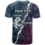 Personalised Demons And Blues Football T Shirt Sporty Version