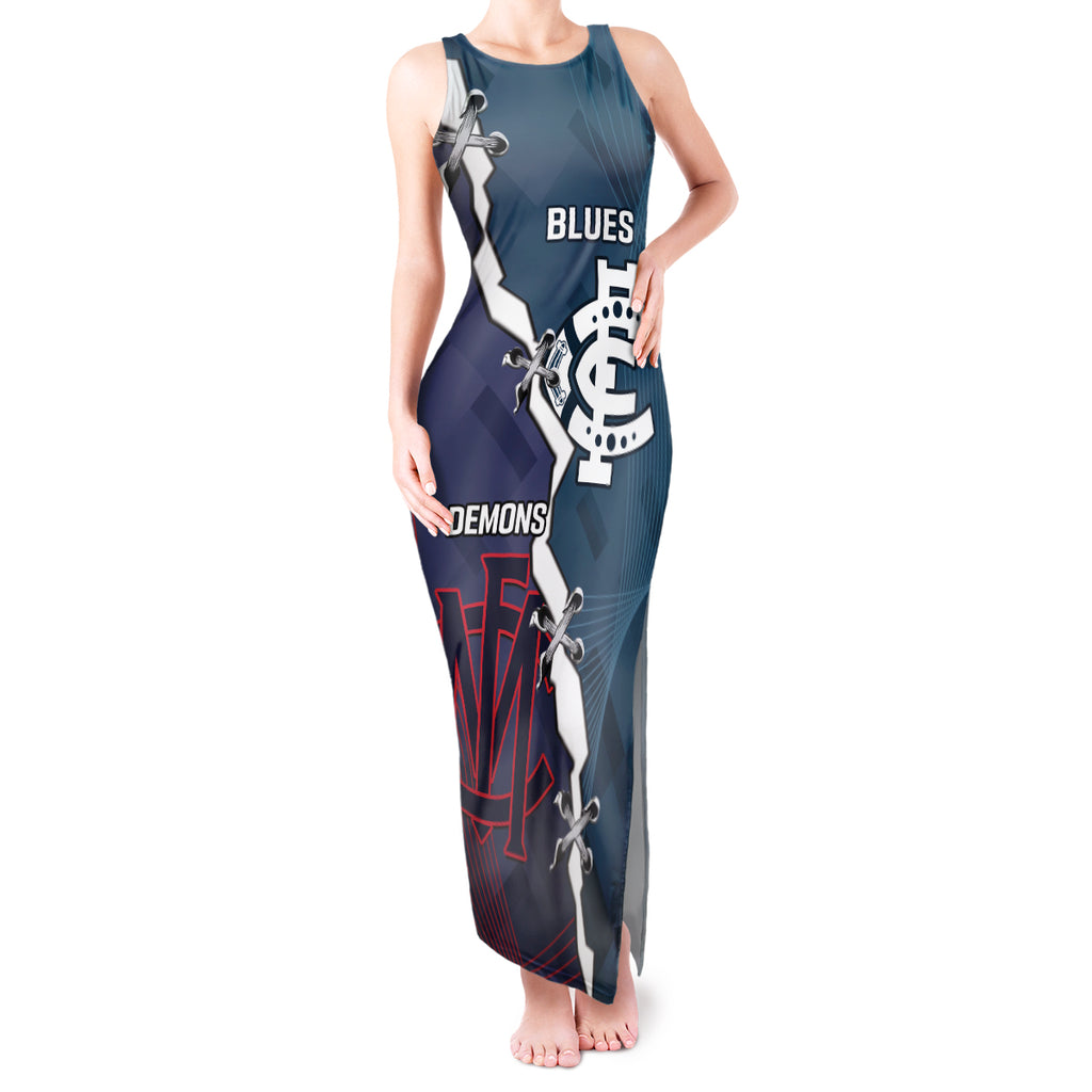 Personalised Demons And Blues Football Tank Maxi Dress Sporty Version
