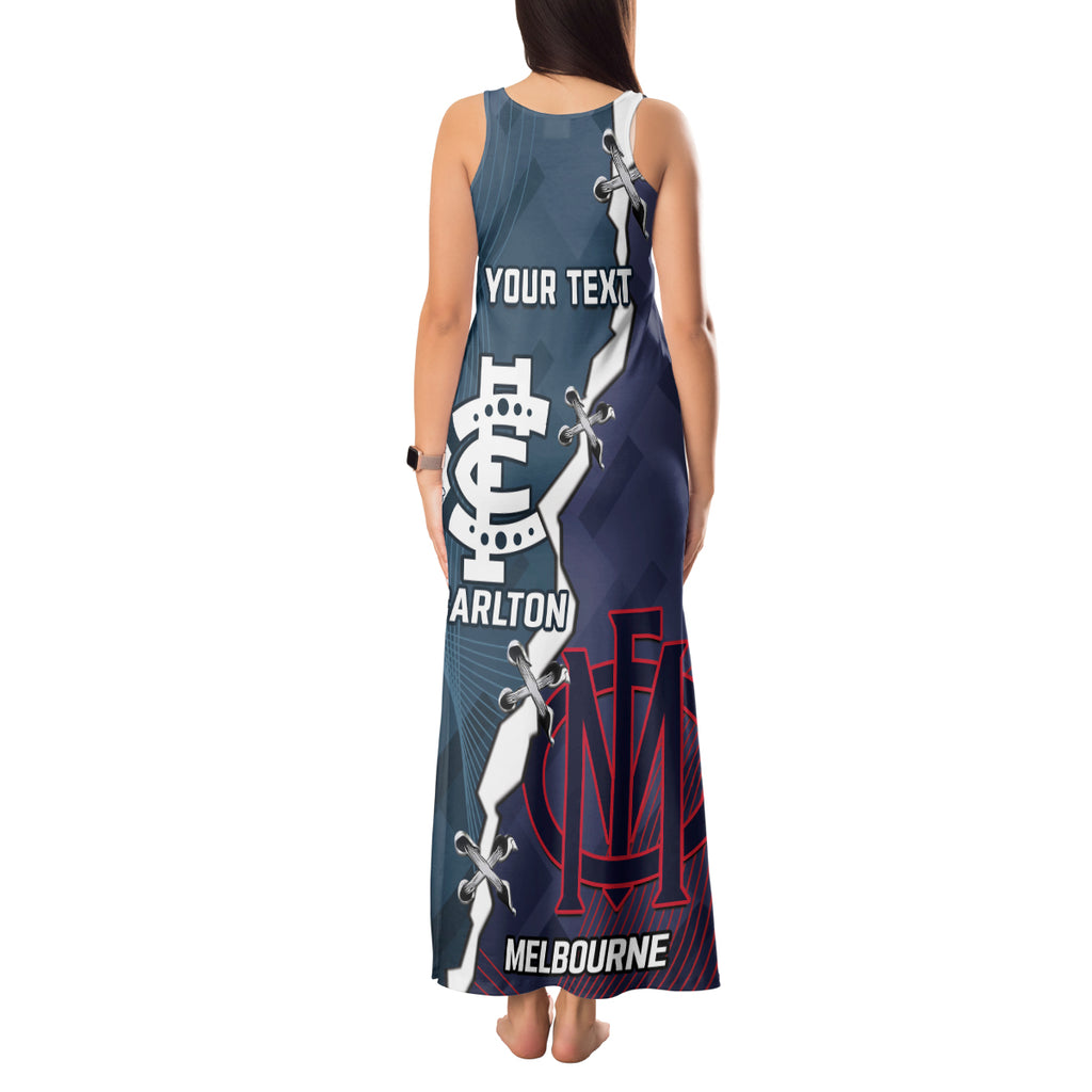 Personalised Demons And Blues Football Tank Maxi Dress Sporty Version