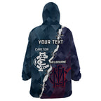 Personalised Demons And Blues Football Wearable Blanket Hoodie Sporty Version