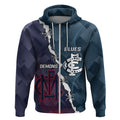 Personalised Demons And Blues Football Zip Hoodie Sporty Version