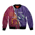 Personalised Broncos And Storm Rugby Bomber Jacket Sporty Version