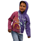Personalised Broncos And Storm Rugby Kid Hoodie Sporty Version