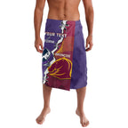 Personalised Broncos And Storm Rugby Lavalava Sporty Version