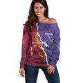 Personalised Broncos And Storm Rugby Off Shoulder Sweater Sporty Version