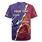 Personalised Broncos And Storm Rugby Rugby Jersey Sporty Version