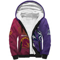 Personalised Broncos And Storm Rugby Sherpa Hoodie Sporty Version