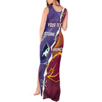 Personalised Broncos And Storm Rugby Tank Maxi Dress Sporty Version
