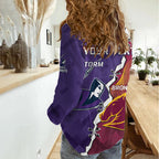 Personalised Broncos And Storm Rugby Women Casual Shirt Sporty Version
