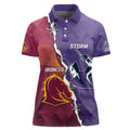 Personalised Broncos And Storm Rugby Women Polo Shirt Sporty Version