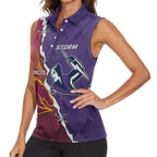 Personalised Broncos And Storm Rugby Women Sleeveless Polo Shirt Sporty Version