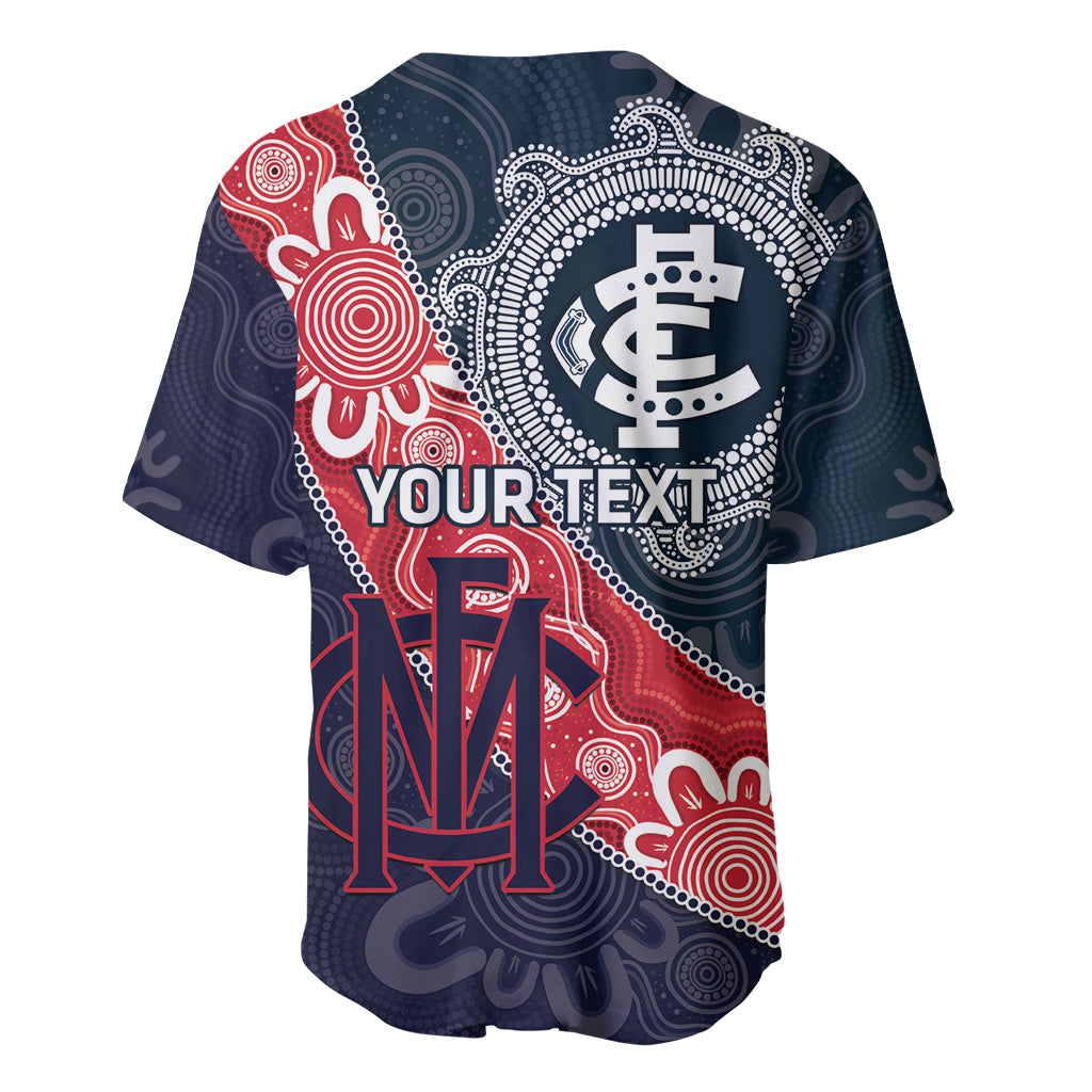 Personalised Demons And Blues Football Baseball Jersey Aboriginal Art